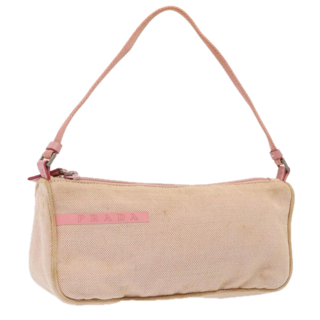 PRADA Sports Accessory Pouch Canvas Pink Silver mr441