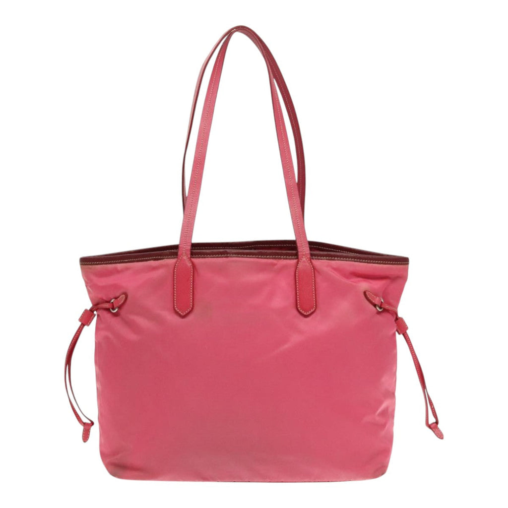 PRADA Tote Bag Nylon Pink Silver mr613