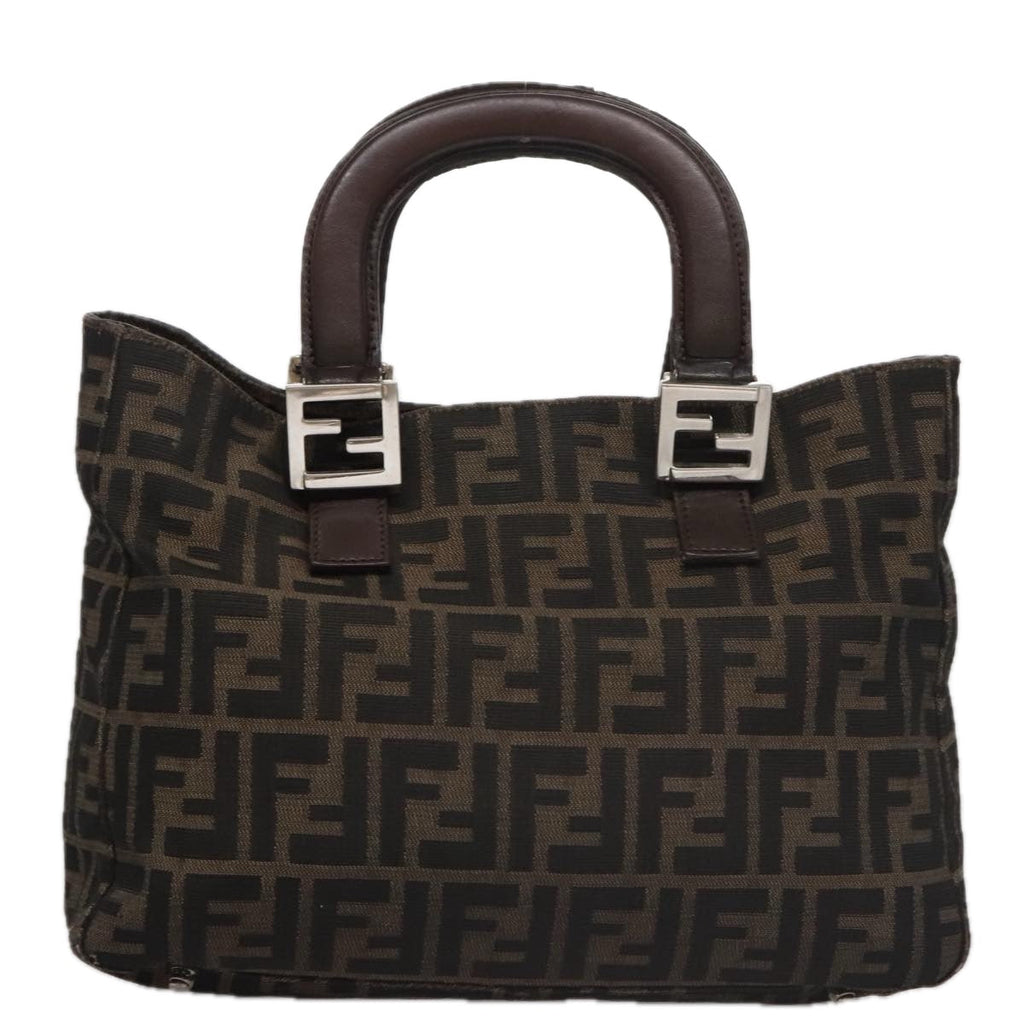 FENDI Zucca Canvas Tote Bag Brown Black mr764