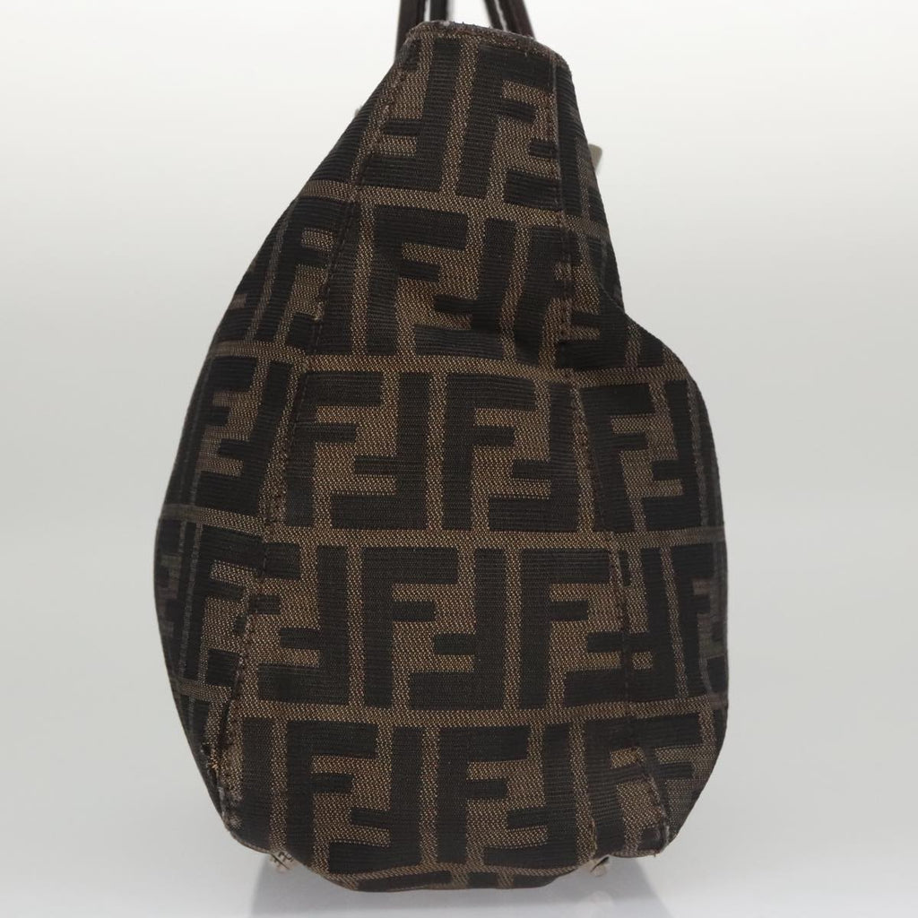 FENDI Zucca Canvas Tote Bag Brown Black mr764