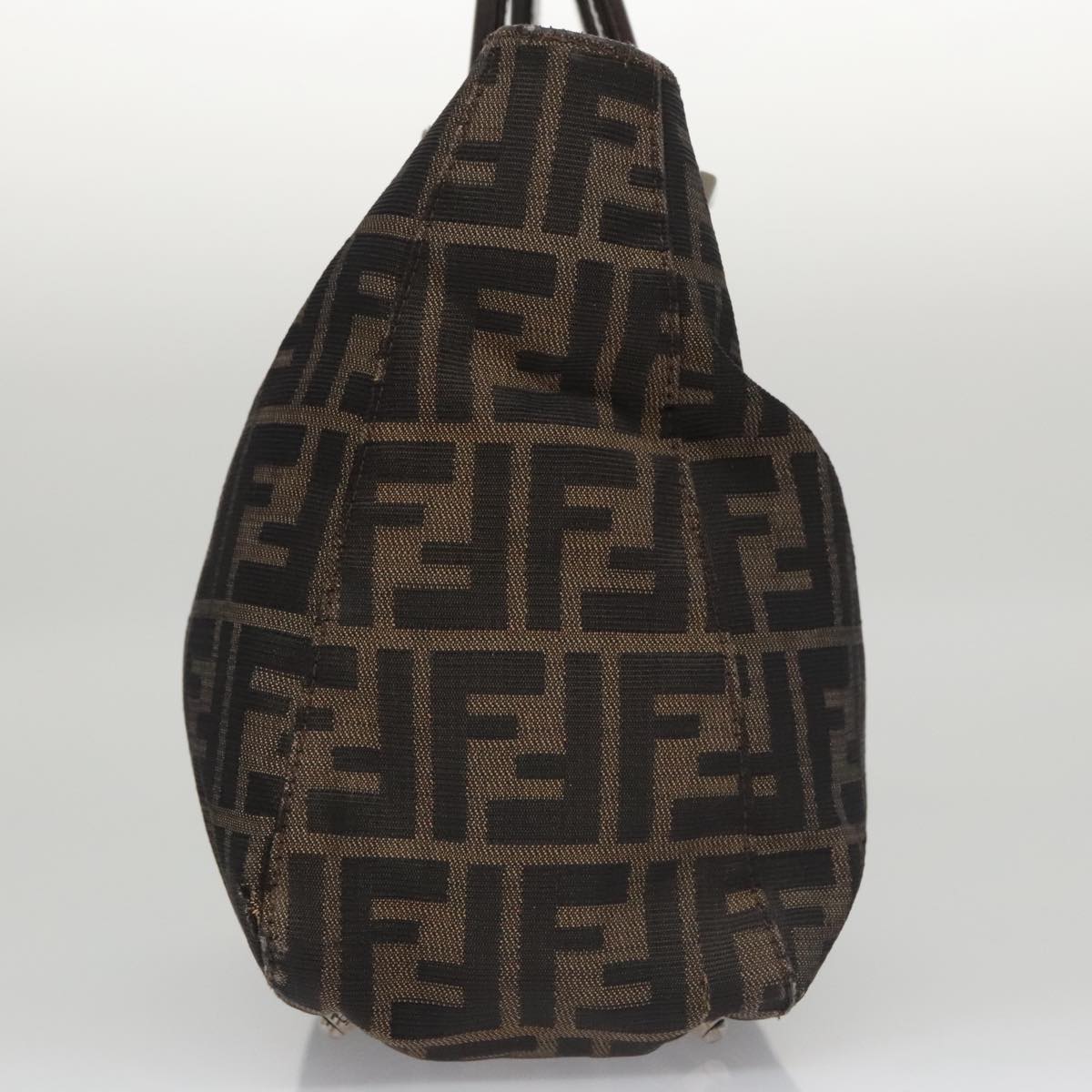 FENDI Zucca Canvas Tote Bag Brown Black mr764