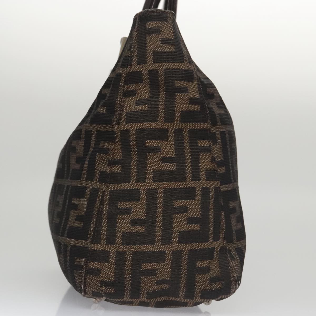 FENDI Zucca Canvas Tote Bag Brown Black mr764