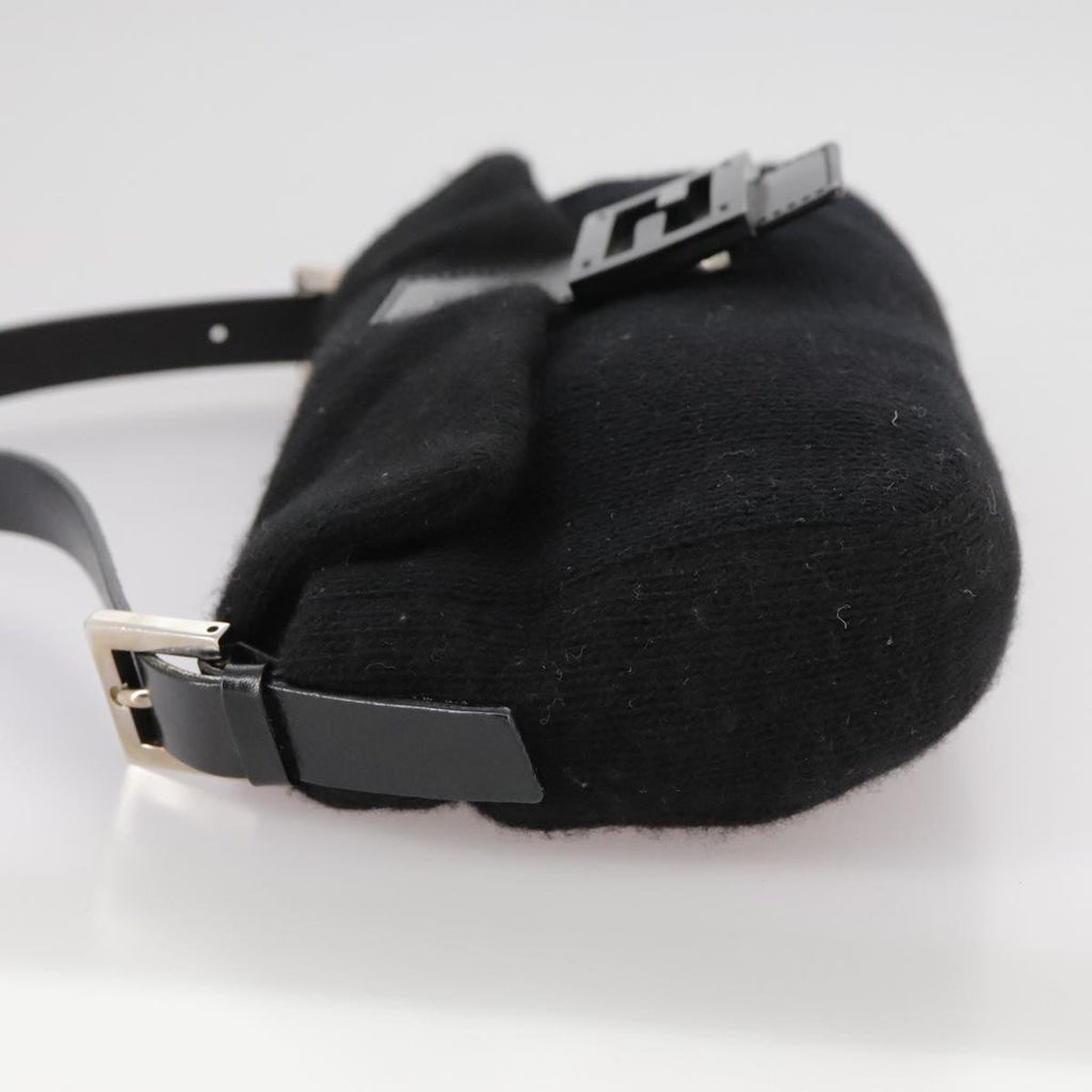 FENDI Mamma Baguette Shoulder Bag Knit Black mr909A