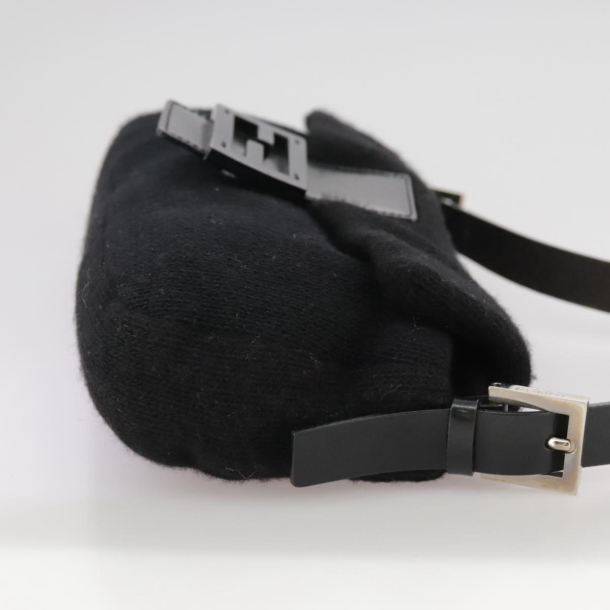 FENDI Mamma Baguette Shoulder Bag Knit Black mr909A