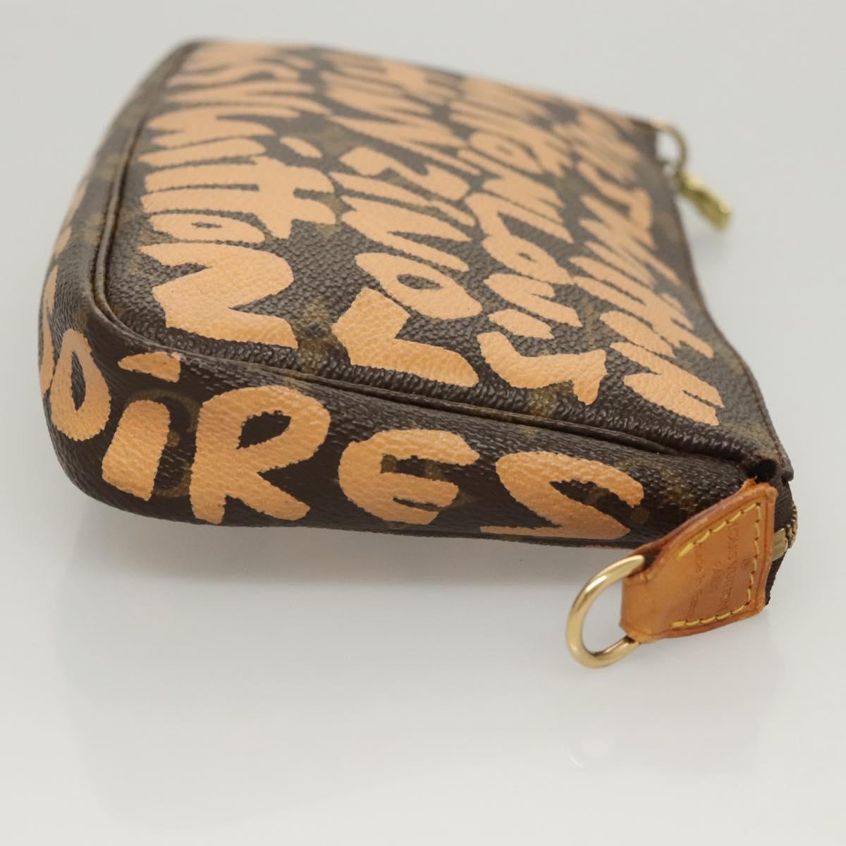 LOUIS VUITTON Monogram Graffiti Pochette Accessoires Orange M92193 MX403V