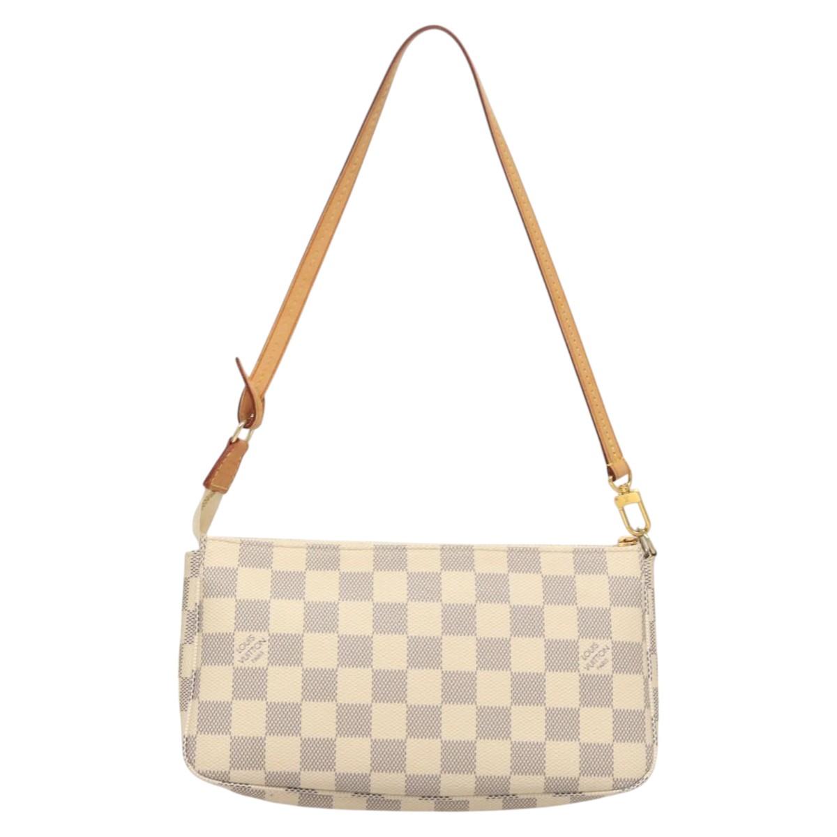 LOUIS VUITTON Damier Azur Pochette Accessoires Pouch N51986 LV MX434V