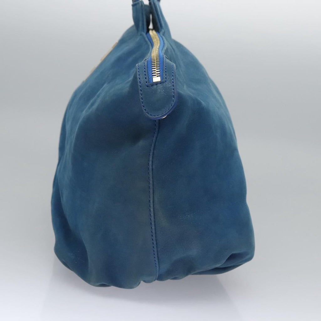 FENDI Tote Bag Leather Blue Gold MY140