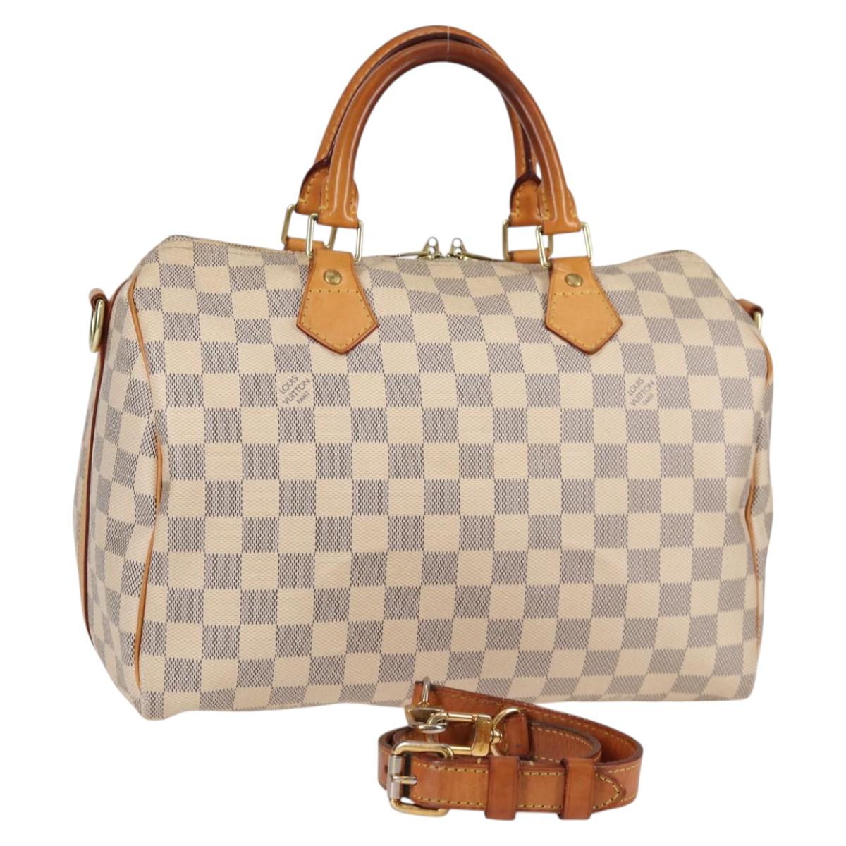 LOUIS VUITTON Damier Azur Speedy Bandouliere 30 Hand Bag 2way N41052 PP504A