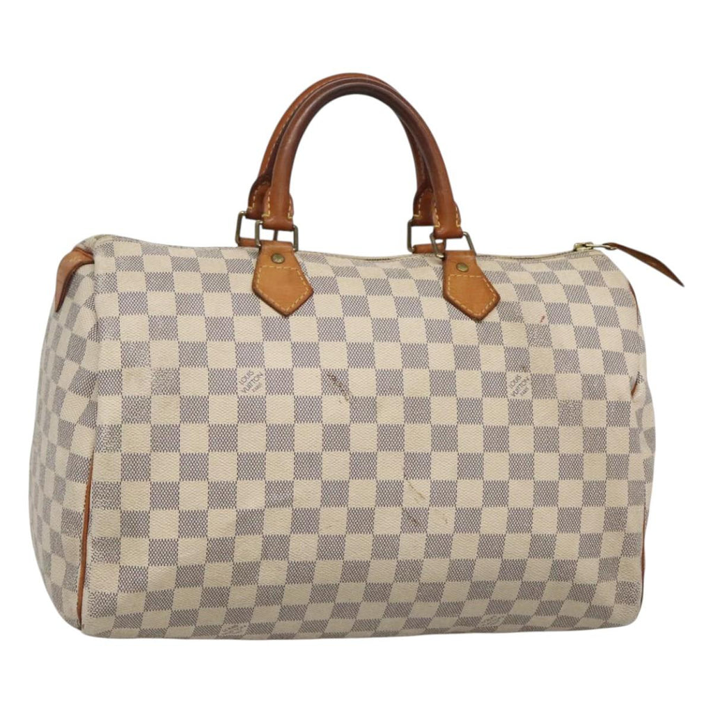 LOUIS VUITTON Damier Azur Speedy 35 Hand Bag N41535 LV PP523