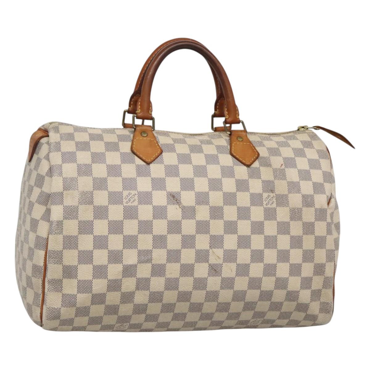 LOUIS VUITTON Damier Azur Speedy 35 Hand Bag N41535 LV PP523