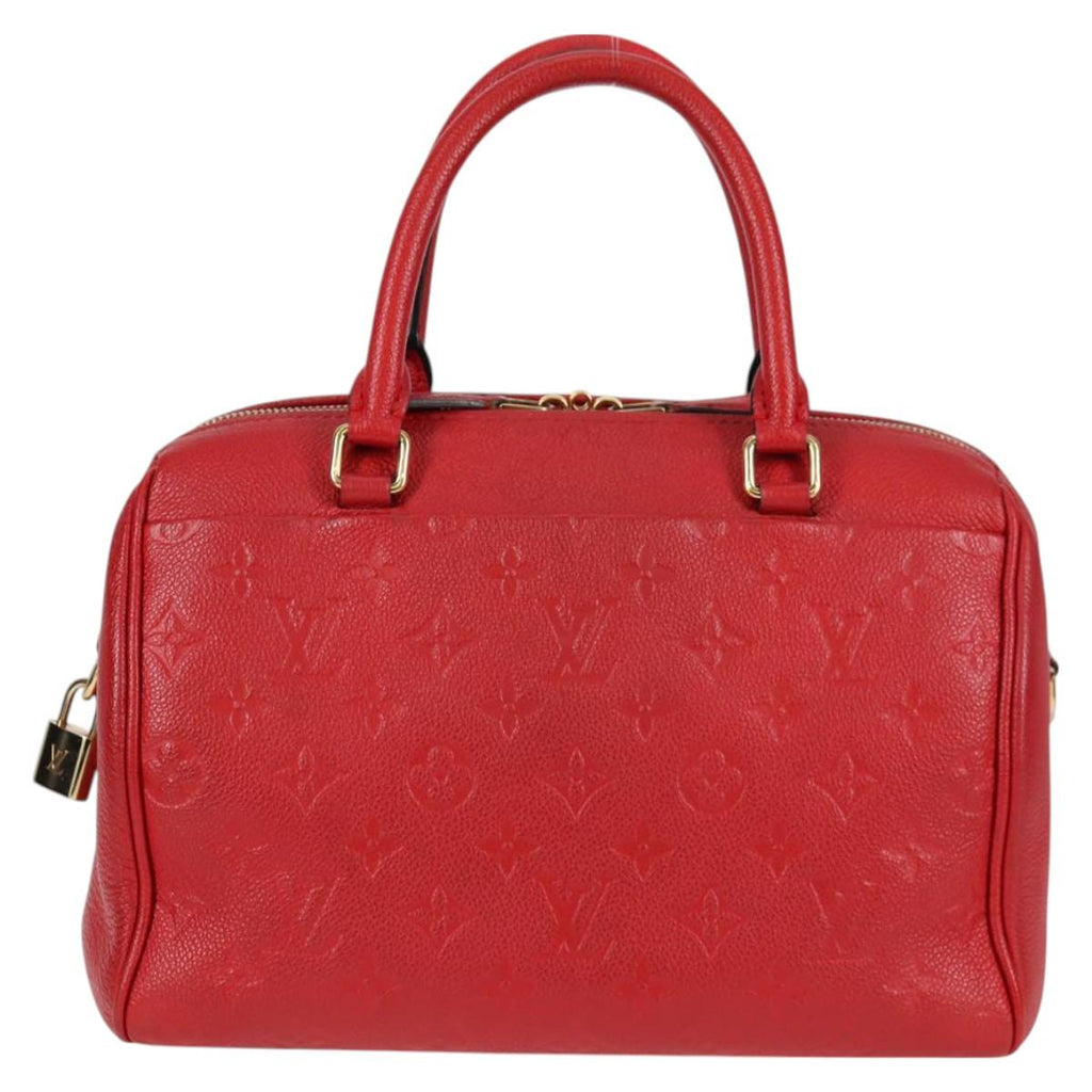 LOUIS VUITTON Empreinte Speedy Bandouliere 25NM Bag Red Slys M42399 PP711M