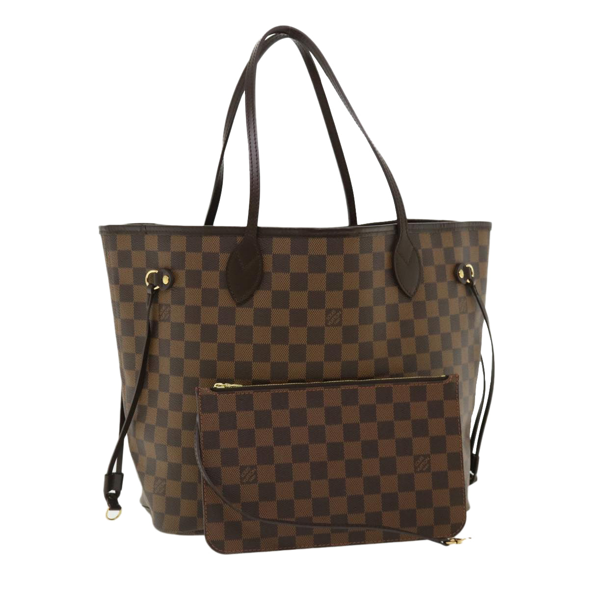 LOUIS VUITTON Damier Ebene Neverfull MM Tote Bag N51105 LV pt4962