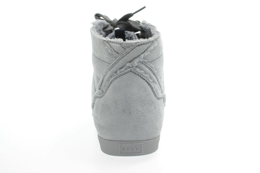 GUCCI Sherry Line shoes Suede 5 1/2 Red Navy am2614sV