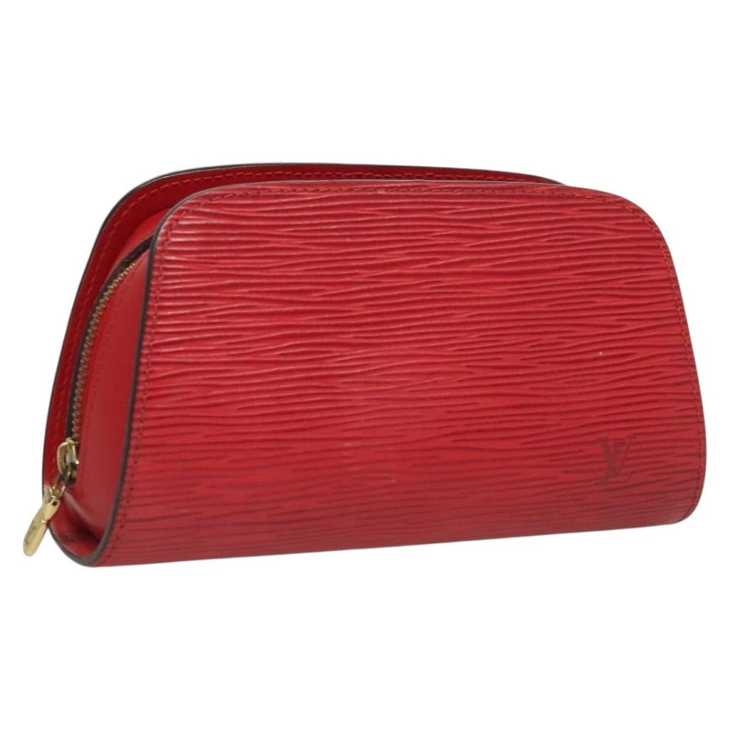 LOUIS VUITTON Epi Dauphine PM Pouch Castilian Red M48447 LV SW1047