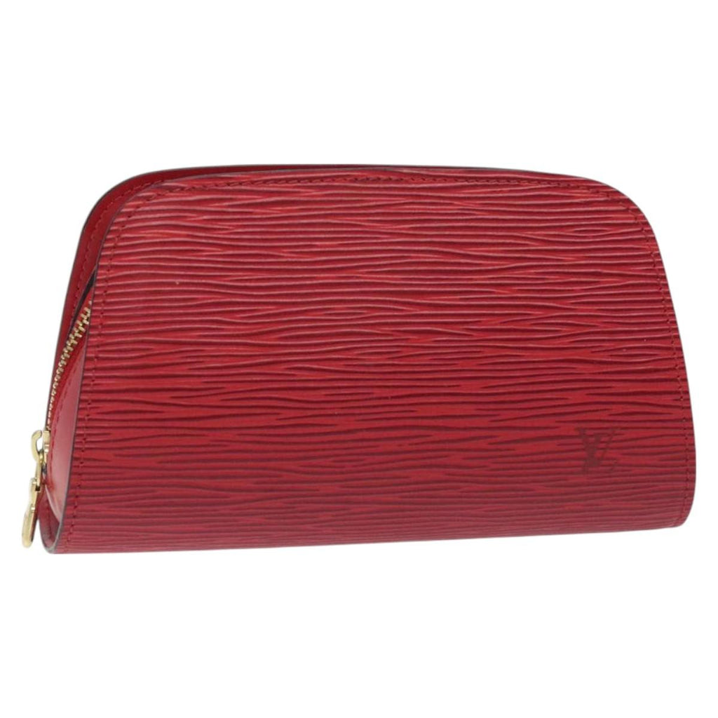 LOUIS VUITTON Epi Dauphine PM Pouch Castilian Red M48447 LV SW1048