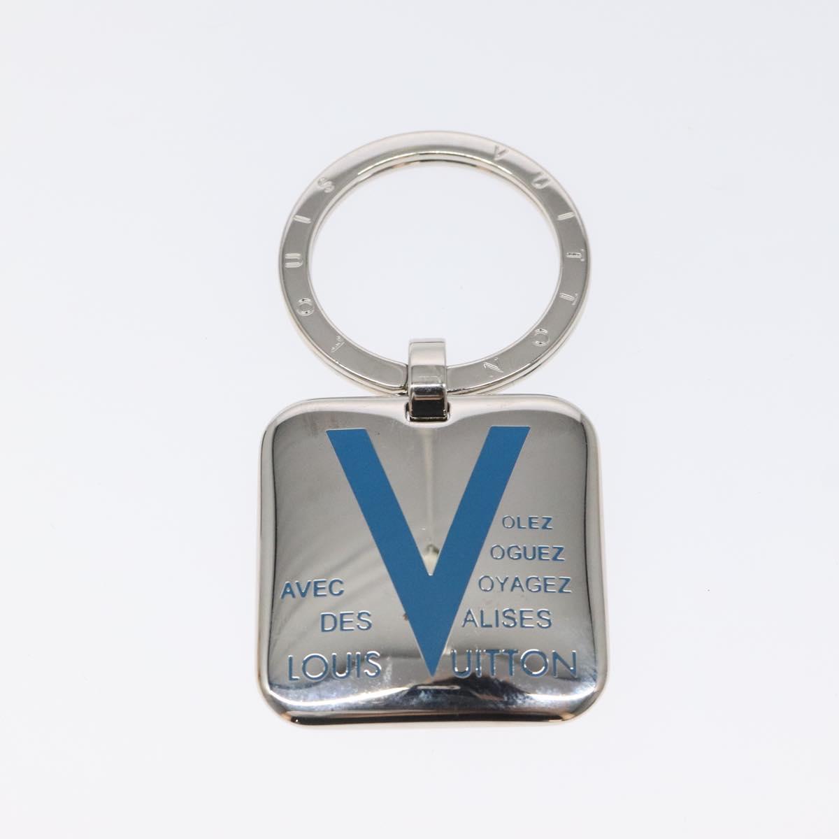 LOUIS VUITTON Voyage Key Chain Key Ring Metal Silver M66950 LV SW877