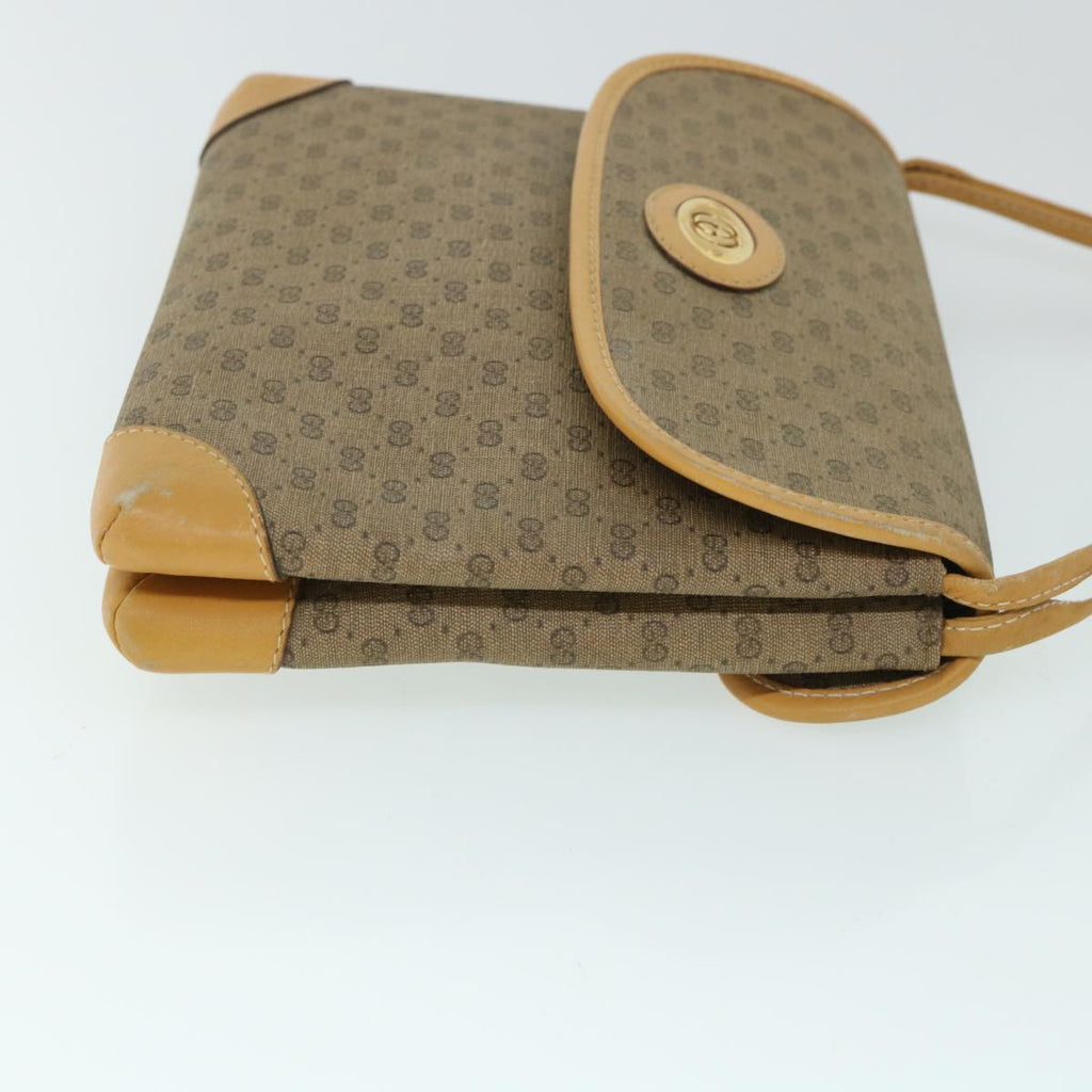 GUCCI Micro GG Canvas Shoulder Bag PVC Leather Beige 007 92 5548 th3994