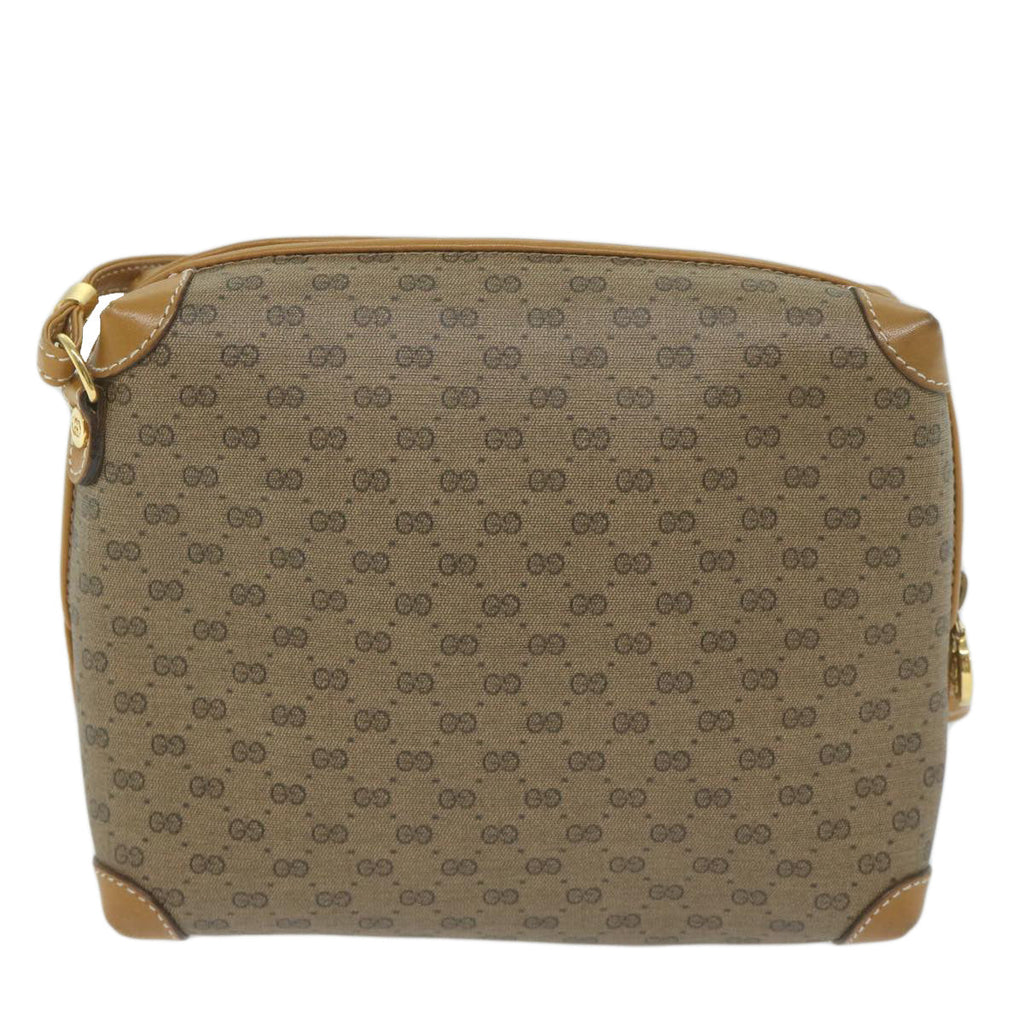 GUCCI Micro GG Supreme Shoulder Bag PVC Leather Beige th4357