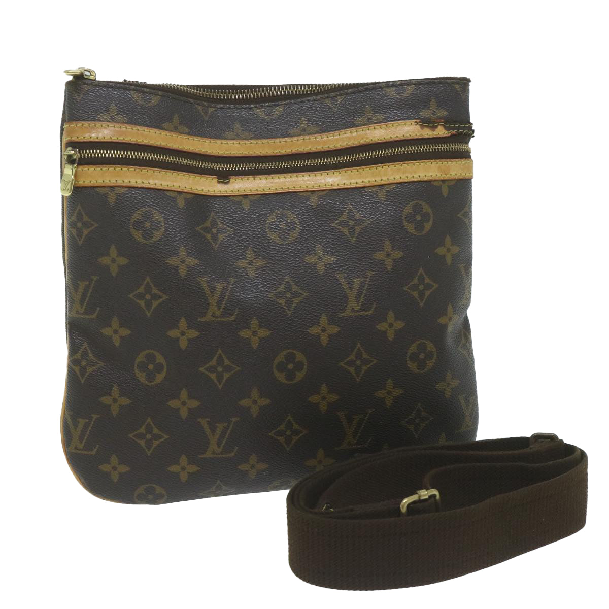 LOUIS VUITTON Monogram Pochette Bosphore Shoulder Bag M40044 LV th4478