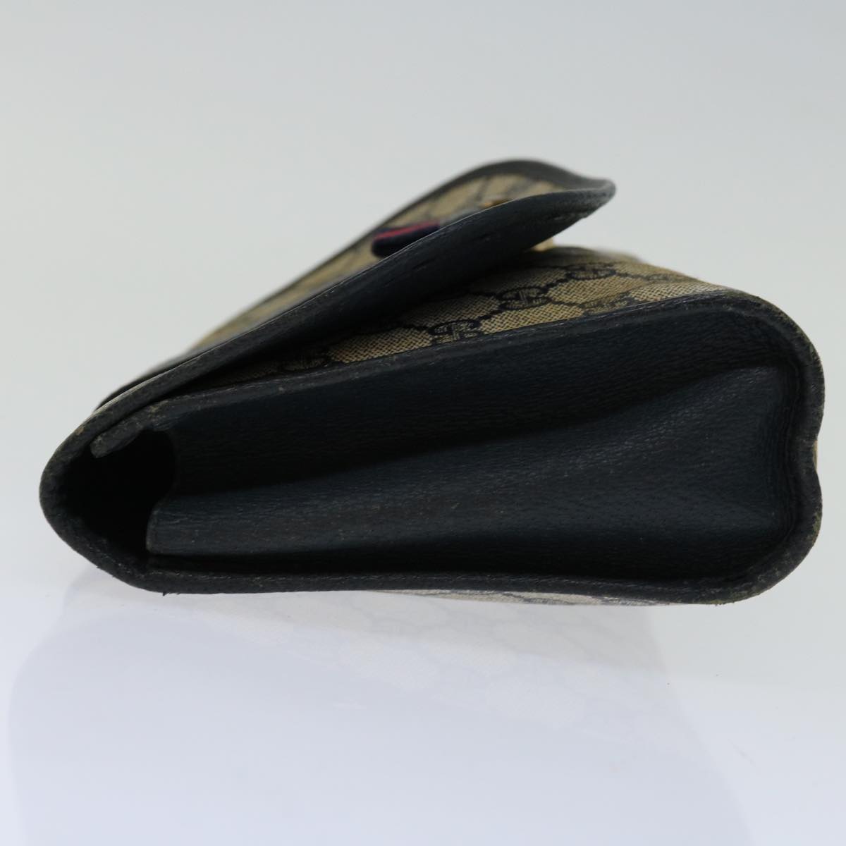 GUCCI GG Supreme Sherry Line Clutch Bag PVC Navy Red 89 01 030 th4694