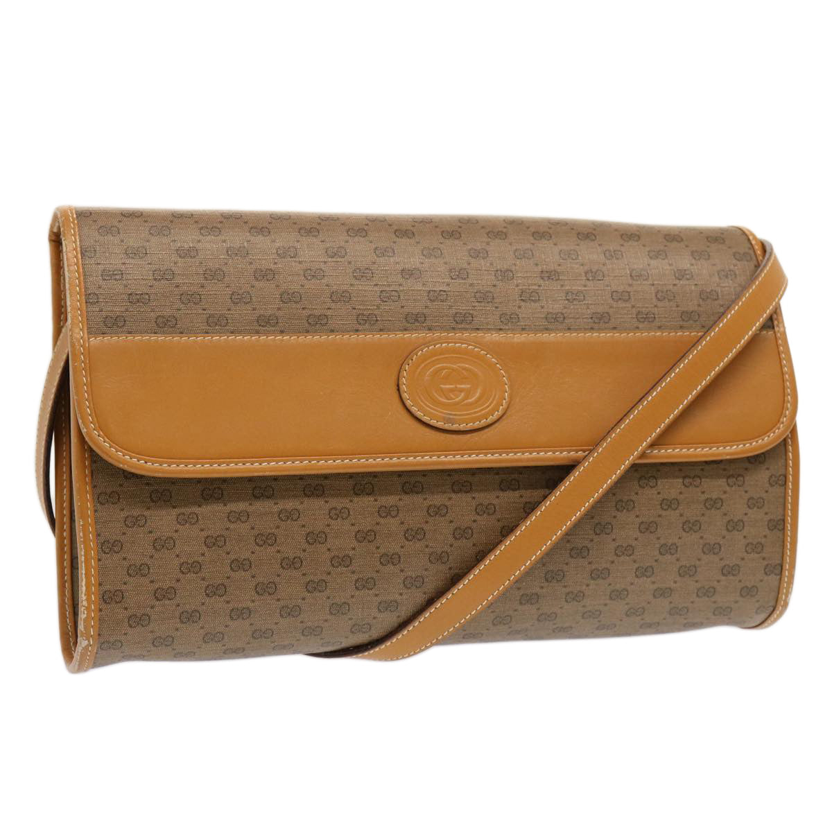 GUCCI Micro GG Supreme Shoulder Bag PVC Beige 004 14 0264 th4759