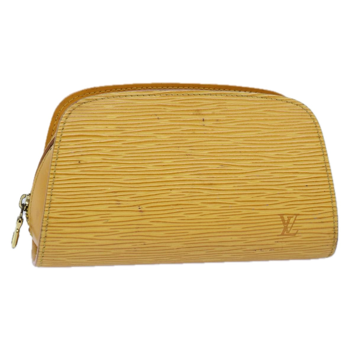 LOUIS VUITTON Epi Dauphine PM Pouch Yellow M48449 LV th4880