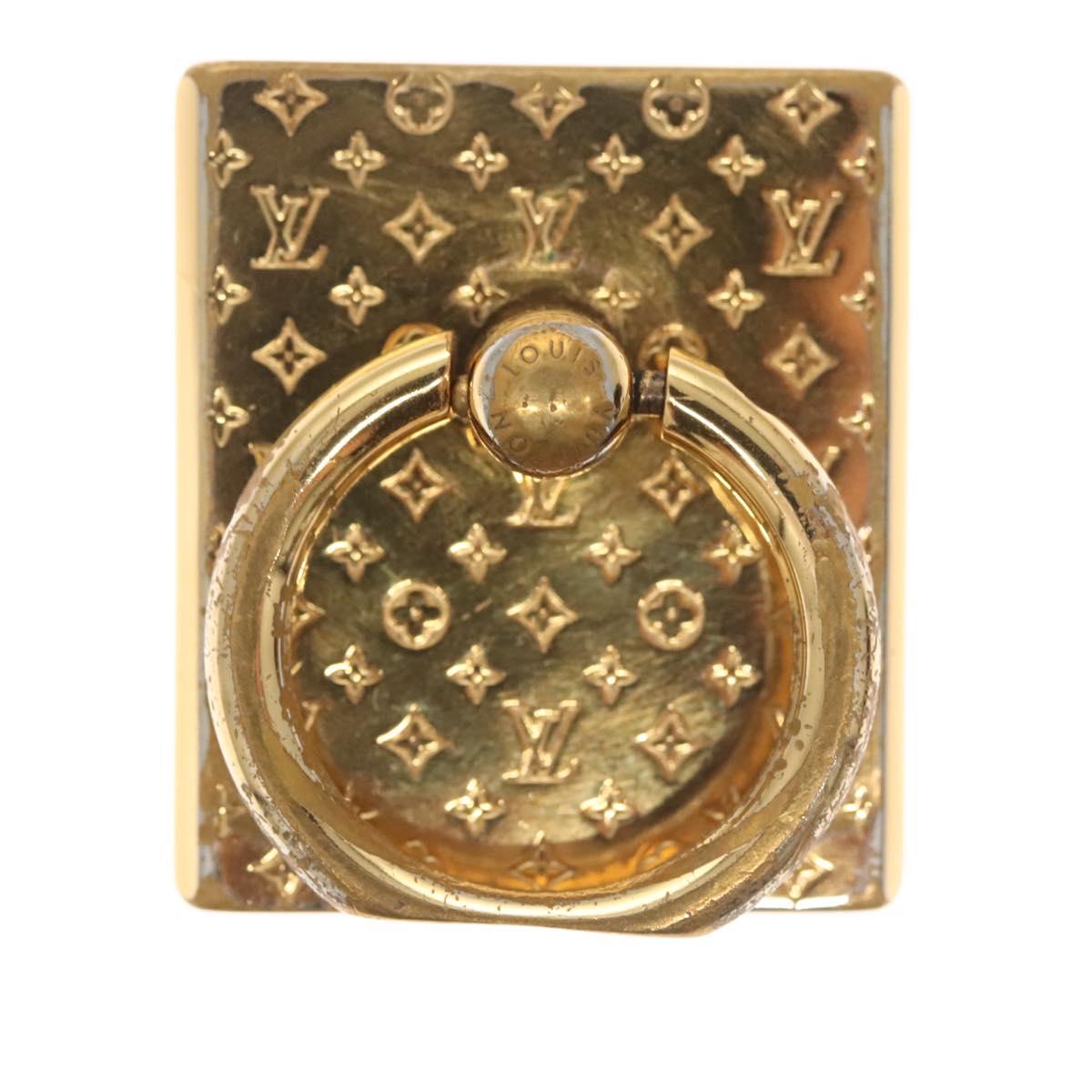 LOUIS VUITTON Nanogram Support Telephone Bunker ring Gold M64868 LV th6035