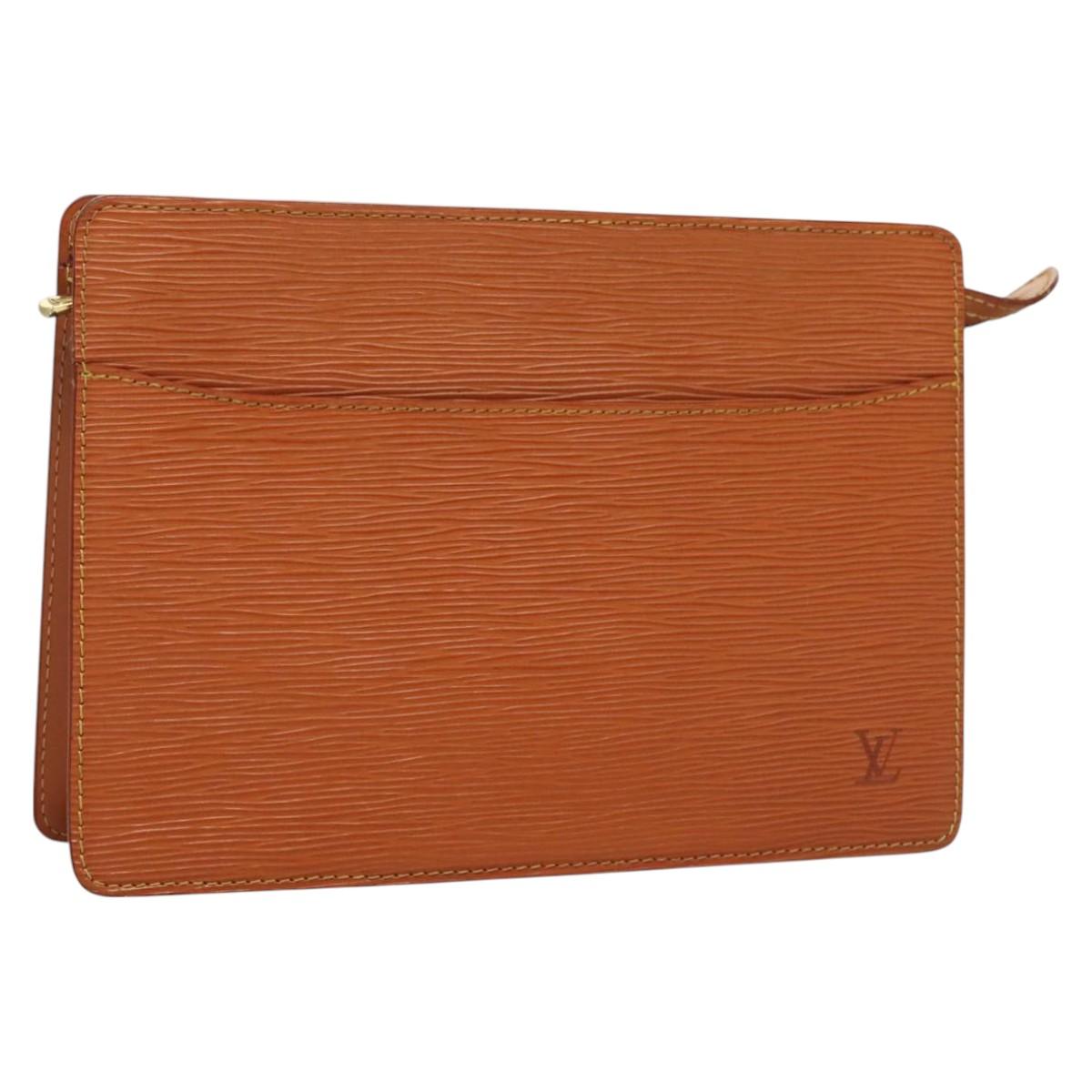 LOUIS VUITTON Epi Pochette Homme Clutch Bag Zipangu Gold M52528 LV th6137