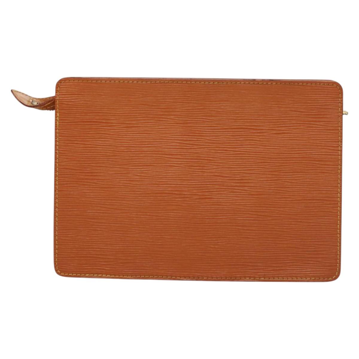 LOUIS VUITTON Epi Pochette Homme Clutch Bag Zipangu Gold M52528 LV th6137