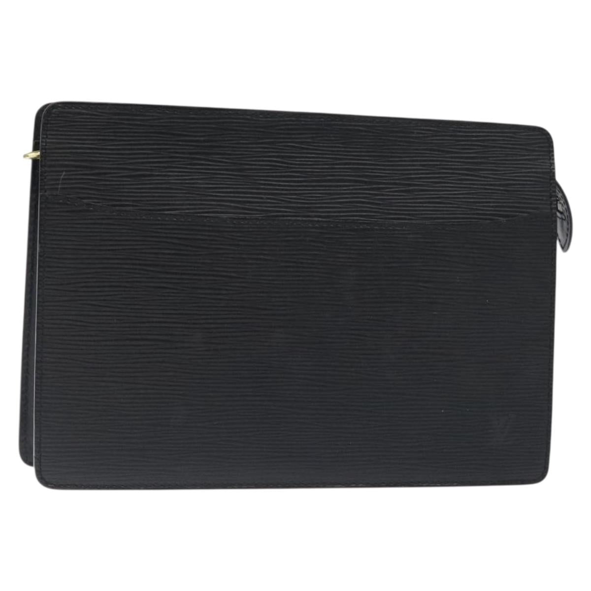 LOUIS VUITTON Epi Pochette Homme Clutch Bag Black Noir M52522 LV th6189