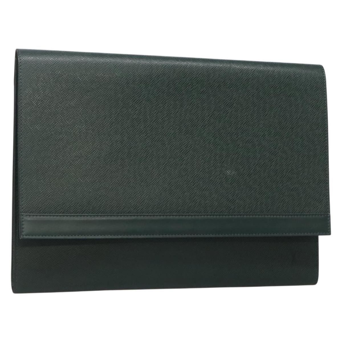 LOUIS VUITTON Taiga Pochette Amberop Clutch Bag Epicea LV th6211