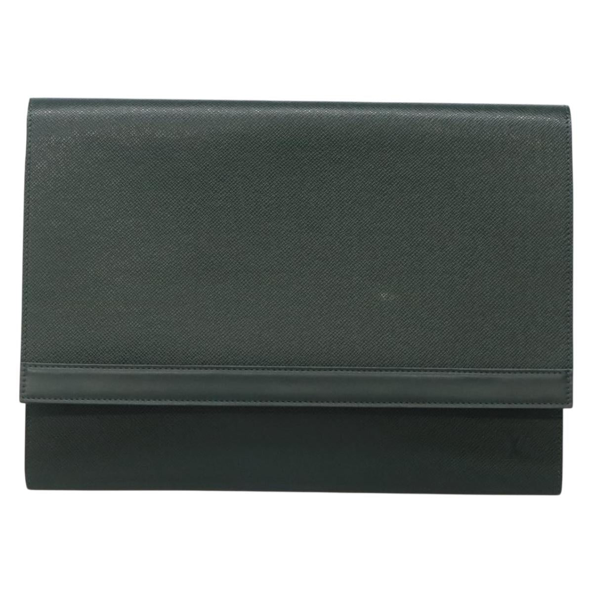 LOUIS VUITTON Taiga Pochette Amberop Clutch Bag Epicea LV th6211