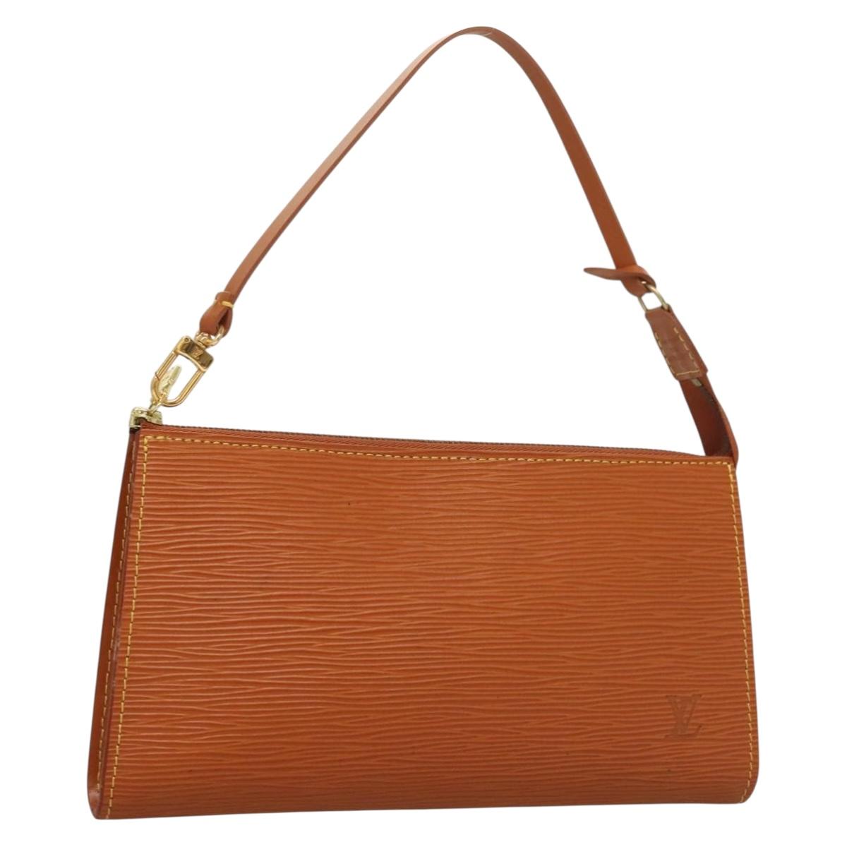 LOUIS VUITTON Epi Pochette Accessoires Pouch Brown M52953 LV th6230