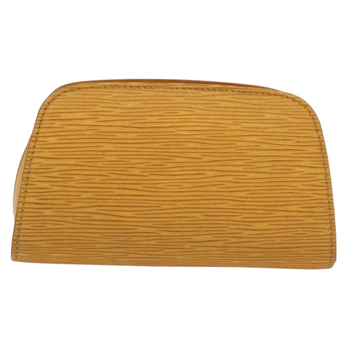 LOUIS VUITTON Epi Dauphine PM Pouch Yellow M48449 LV th6299
