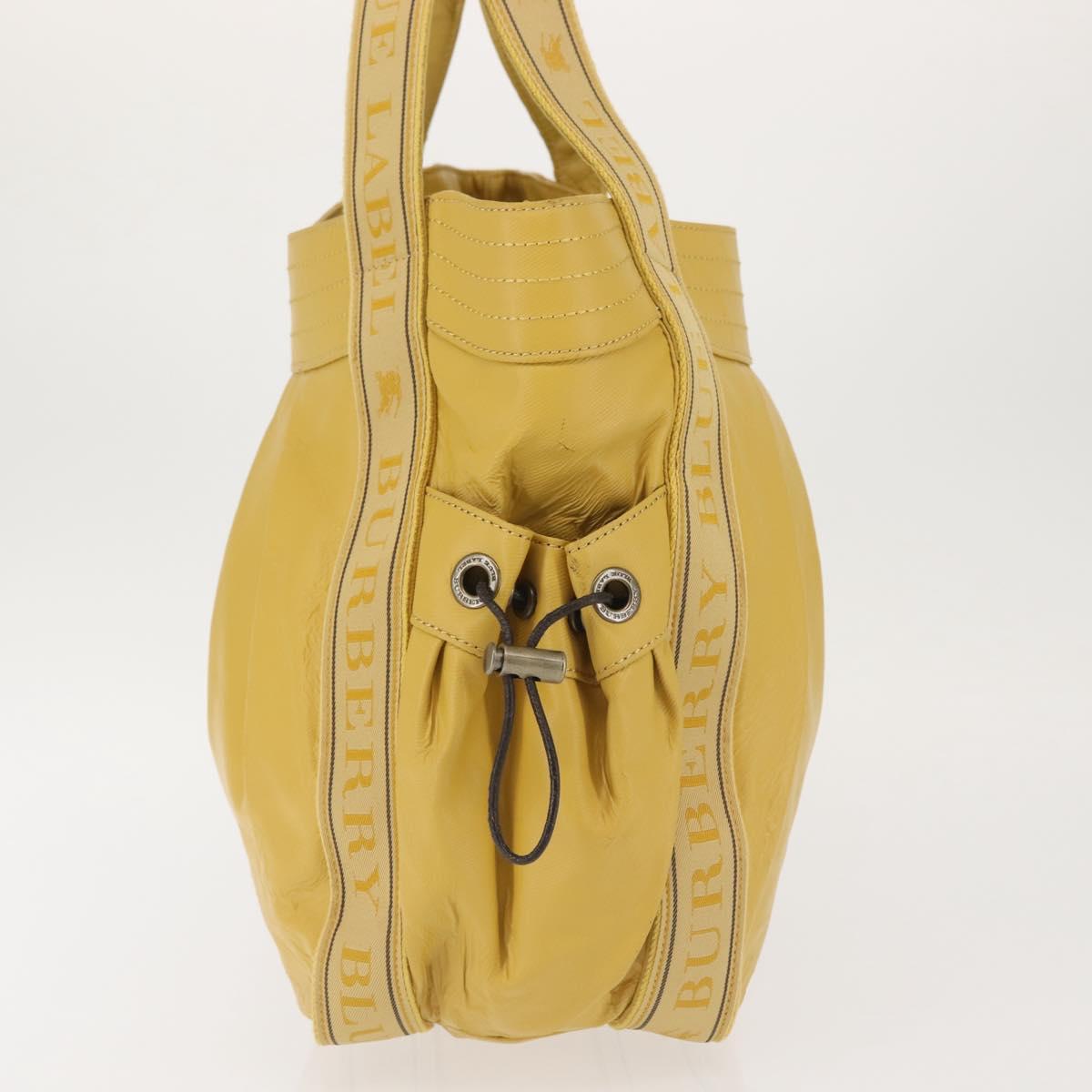 BURBERRY Blue Label Tote Bag Leather Yellow th6327