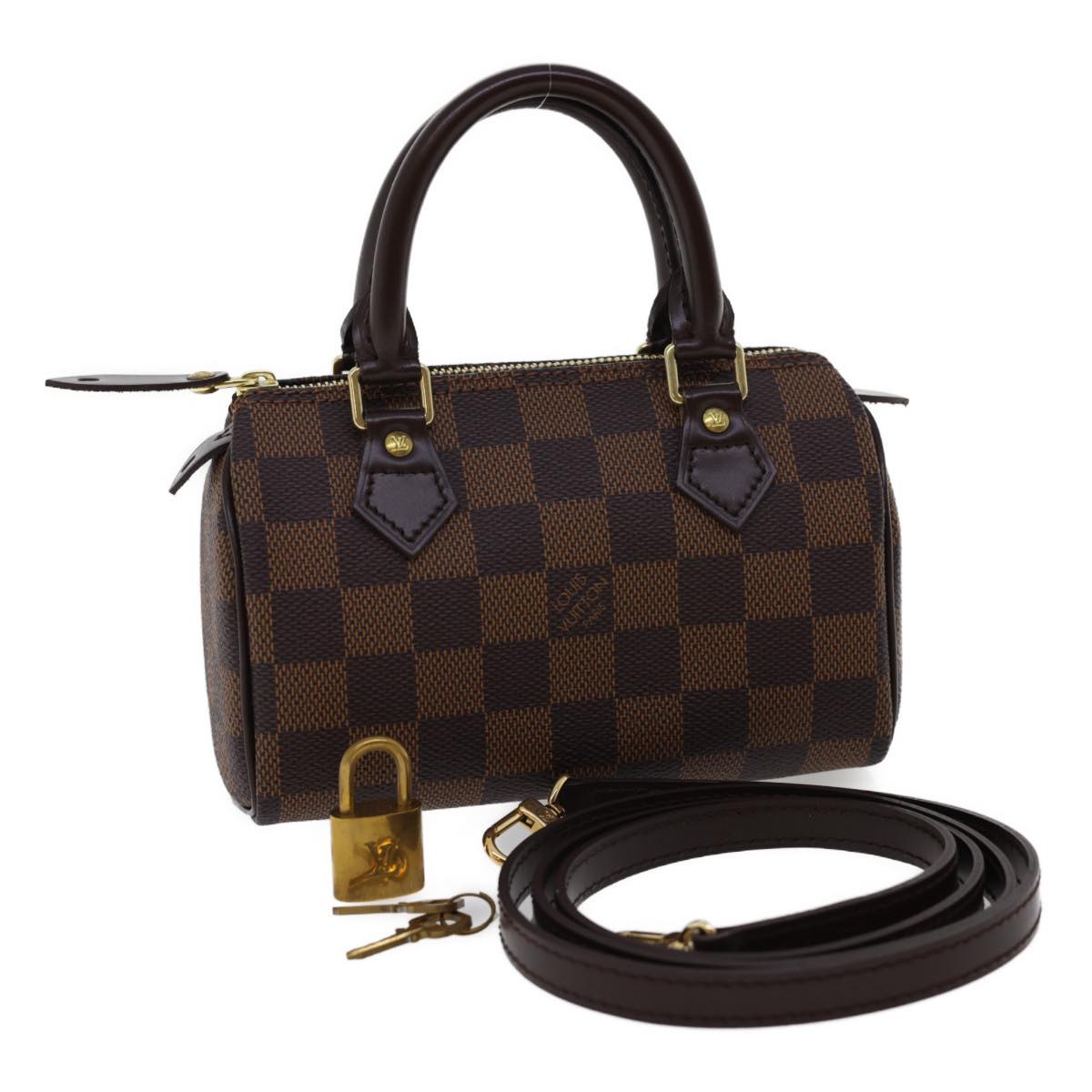 LOUIS VUITTON Damier Ebene Mini Speedy Hand Bag M41534 LV 25202SM