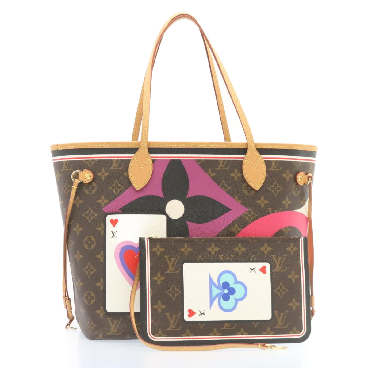 LOUIS VUITTON Monogram Game On Neverfull MM Tote Bag M57452 LV knn013