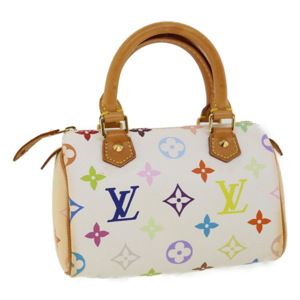 LOUIS VUITTON Monogram Multicolor Mini Speedy Hand Bag White M92645 am1710g