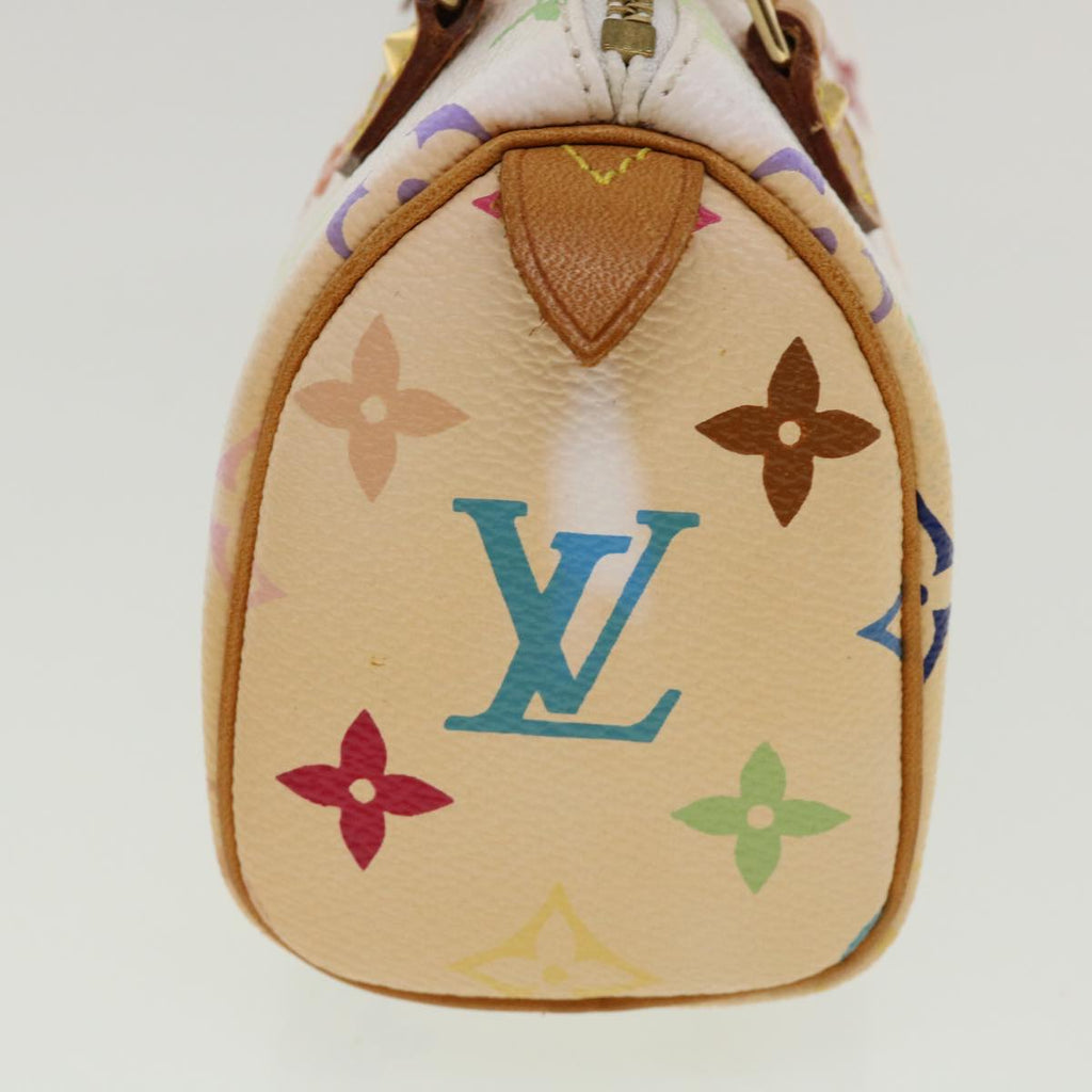LOUIS VUITTON Monogram Multicolor Mini Speedy Hand Bag White M92645 am1710g