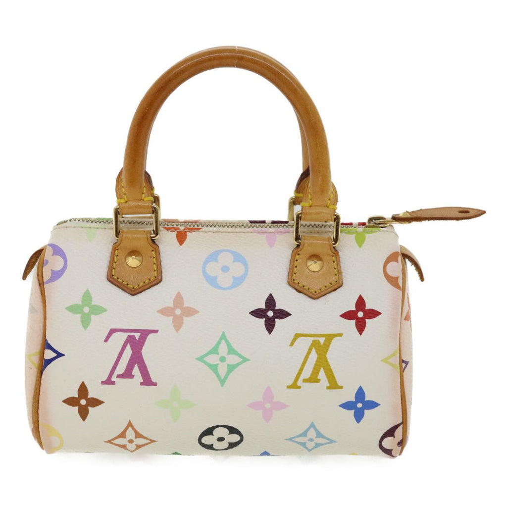 LOUIS VUITTON Monogram Multicolor Mini Speedy Hand Bag White M92645 am224g