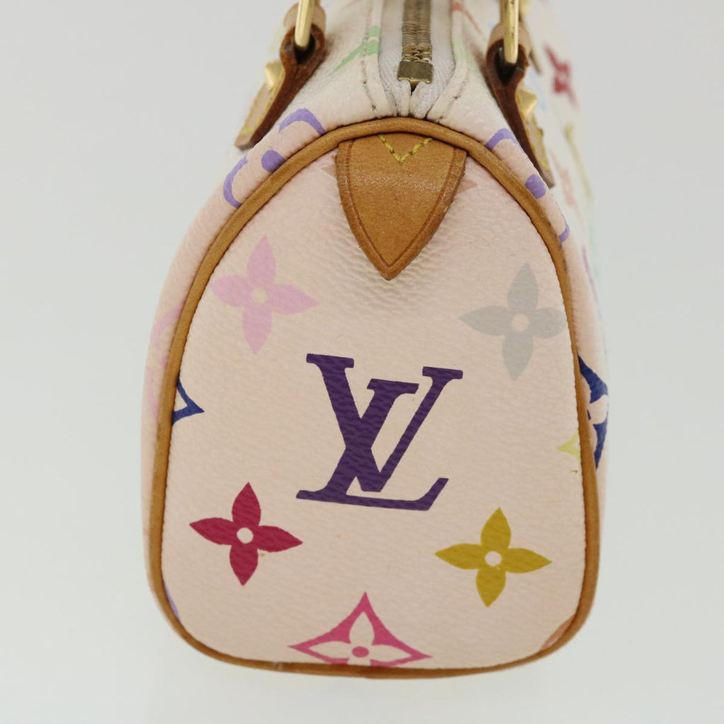 LOUIS VUITTON Monogram Multicolor Mini Speedy Hand Bag White M92645 am224g