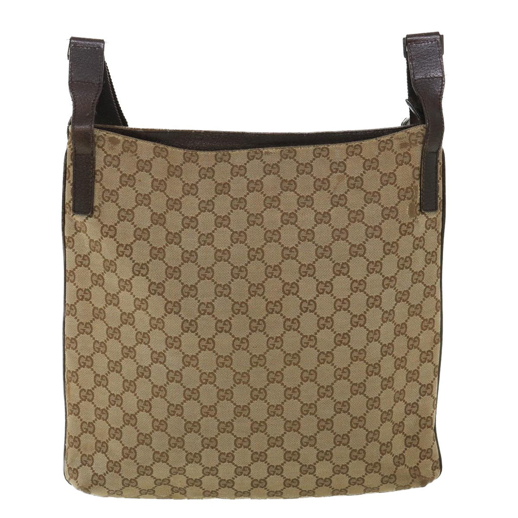 GUCCI GG Canvas Shoulder Bag Beige Brown 122791 ti1206