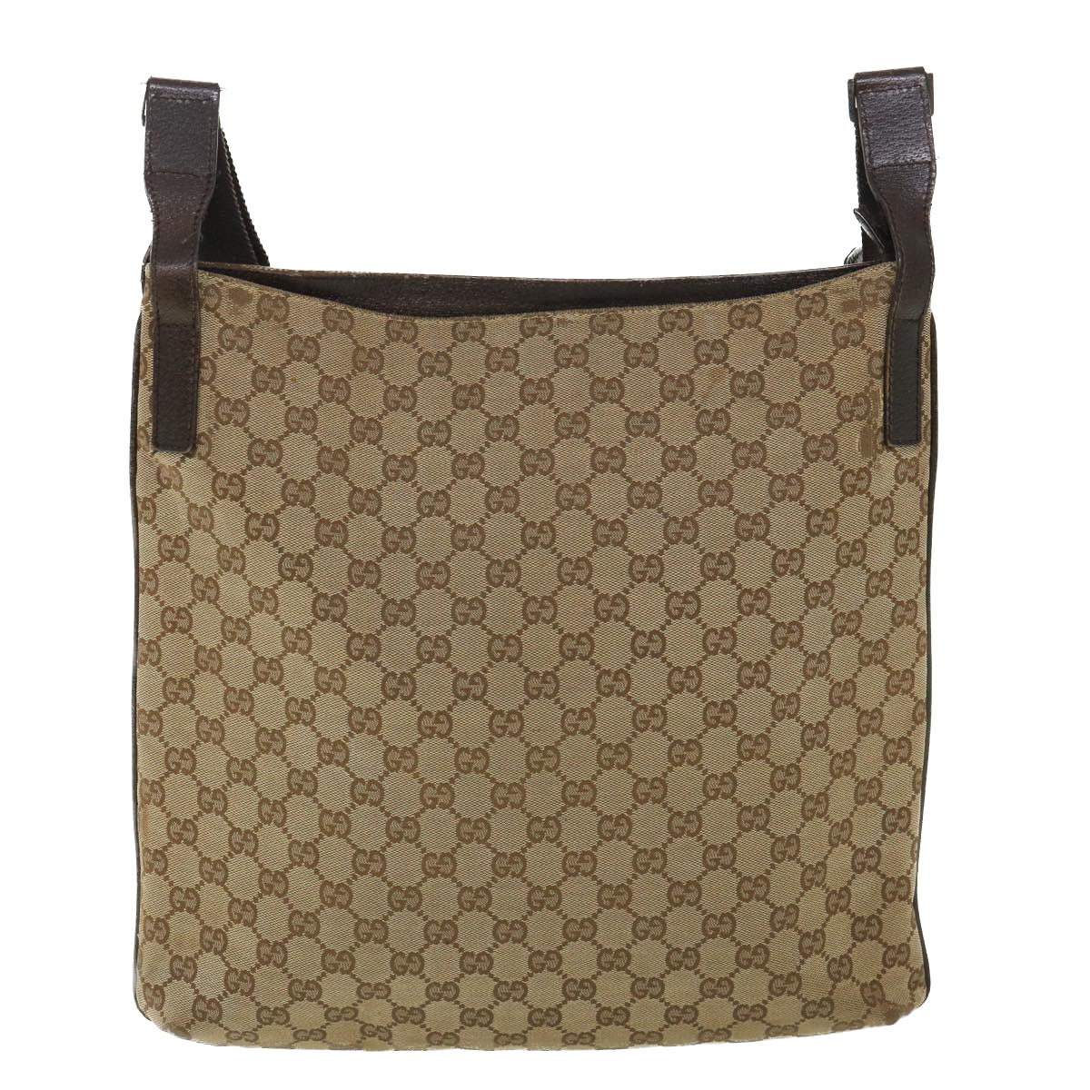 GUCCI GG Canvas Shoulder Bag Beige Brown 122791 ti1206