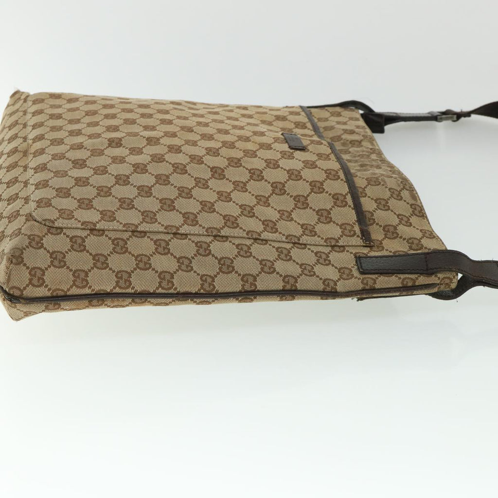 GUCCI GG Canvas Shoulder Bag Beige Brown 122791 ti1206