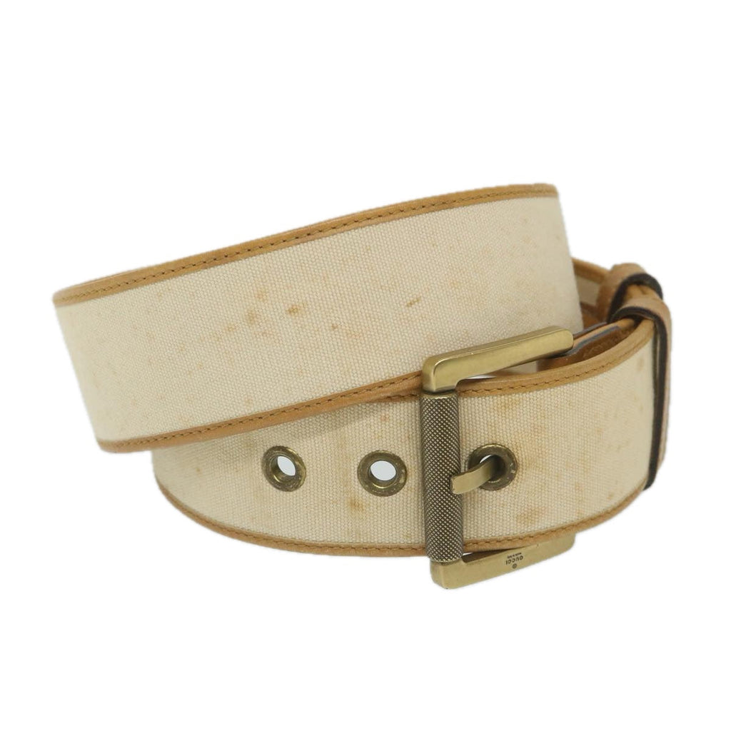 GUCCI Belt Canvas 30.3""""""""""""""""-32.3"""""""""""""""" Beige Brown 109327 ti1278