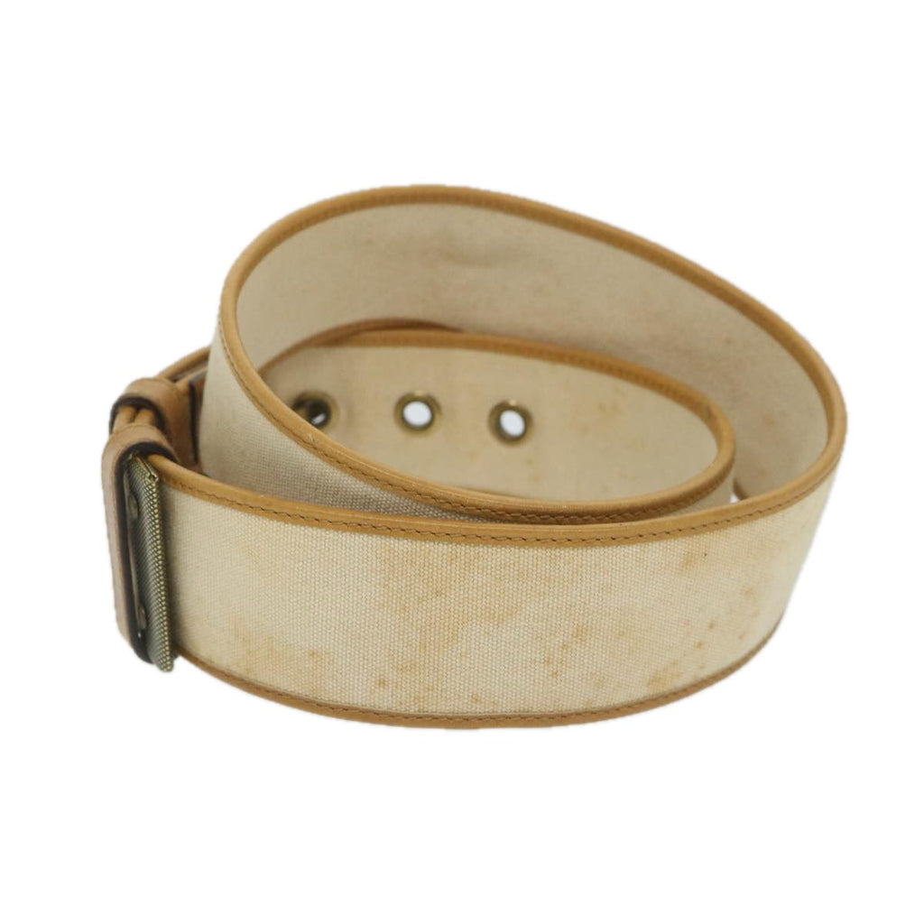 GUCCI Belt Canvas 30.3""""""""""""""""-32.3"""""""""""""""" Beige Brown 109327 ti1278