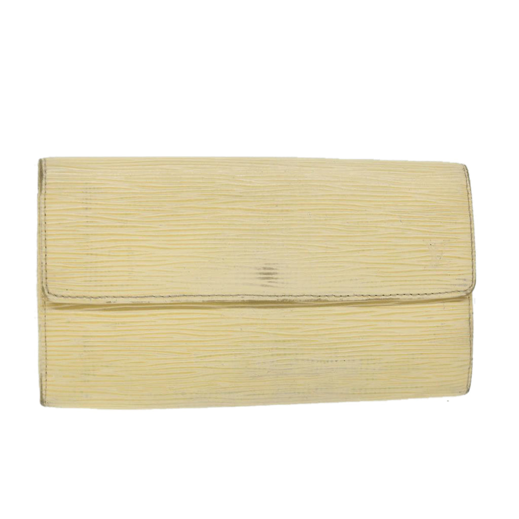 LOUIS VUITTON Epi Pochette Porte Monnaie Credit Wallet White M6357A ti1295