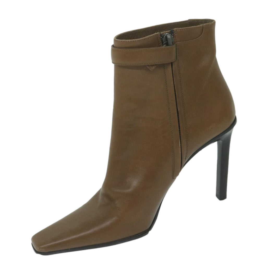 GUCCI High heels Leather 34 1/2 C Brown ti1446