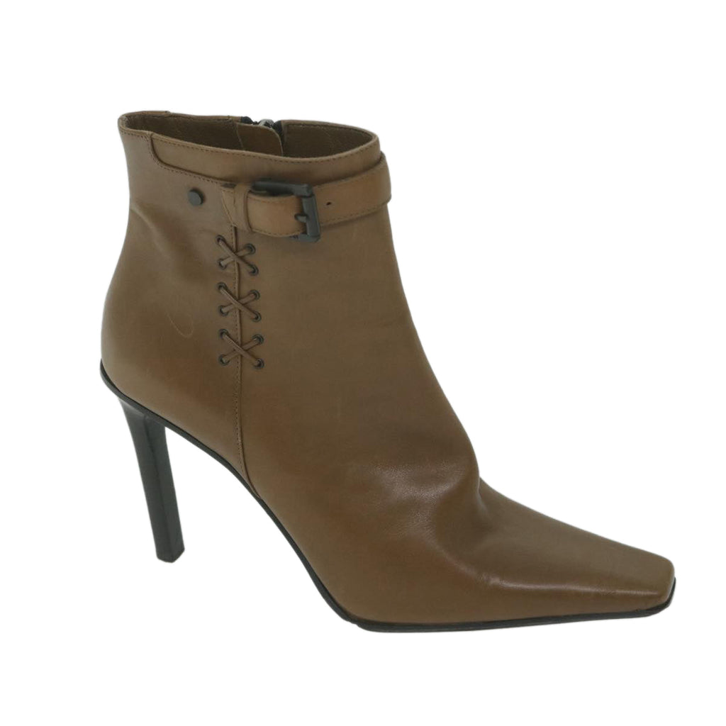 GUCCI High heels Leather 34 1/2 C Brown ti1446