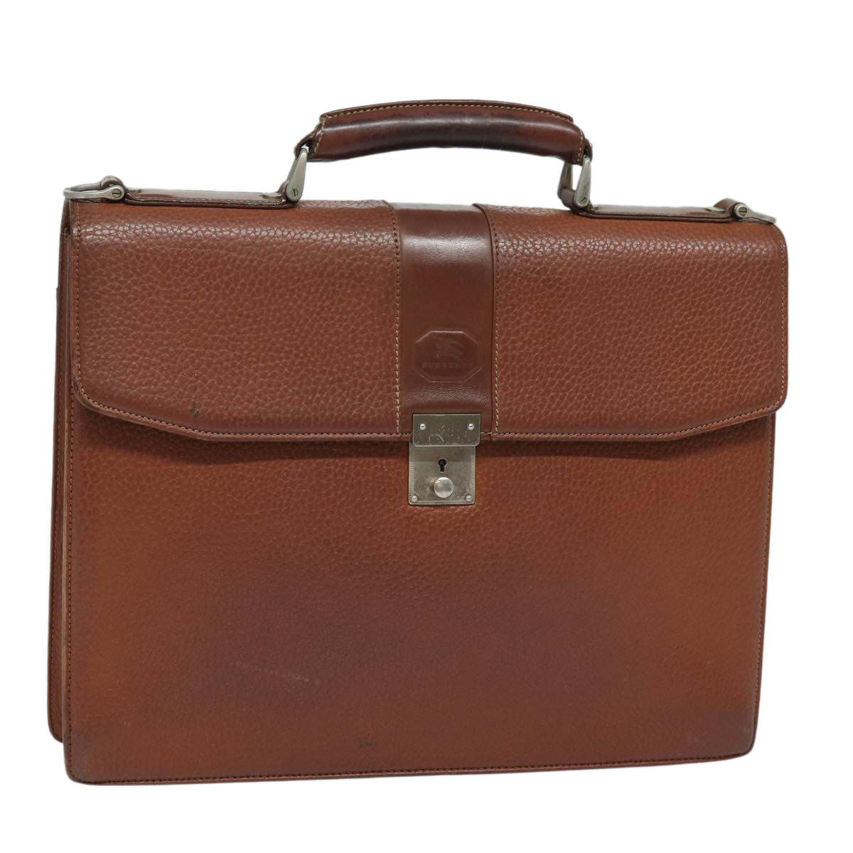 BURBERRY Hand Bag Leather Brown ti1869